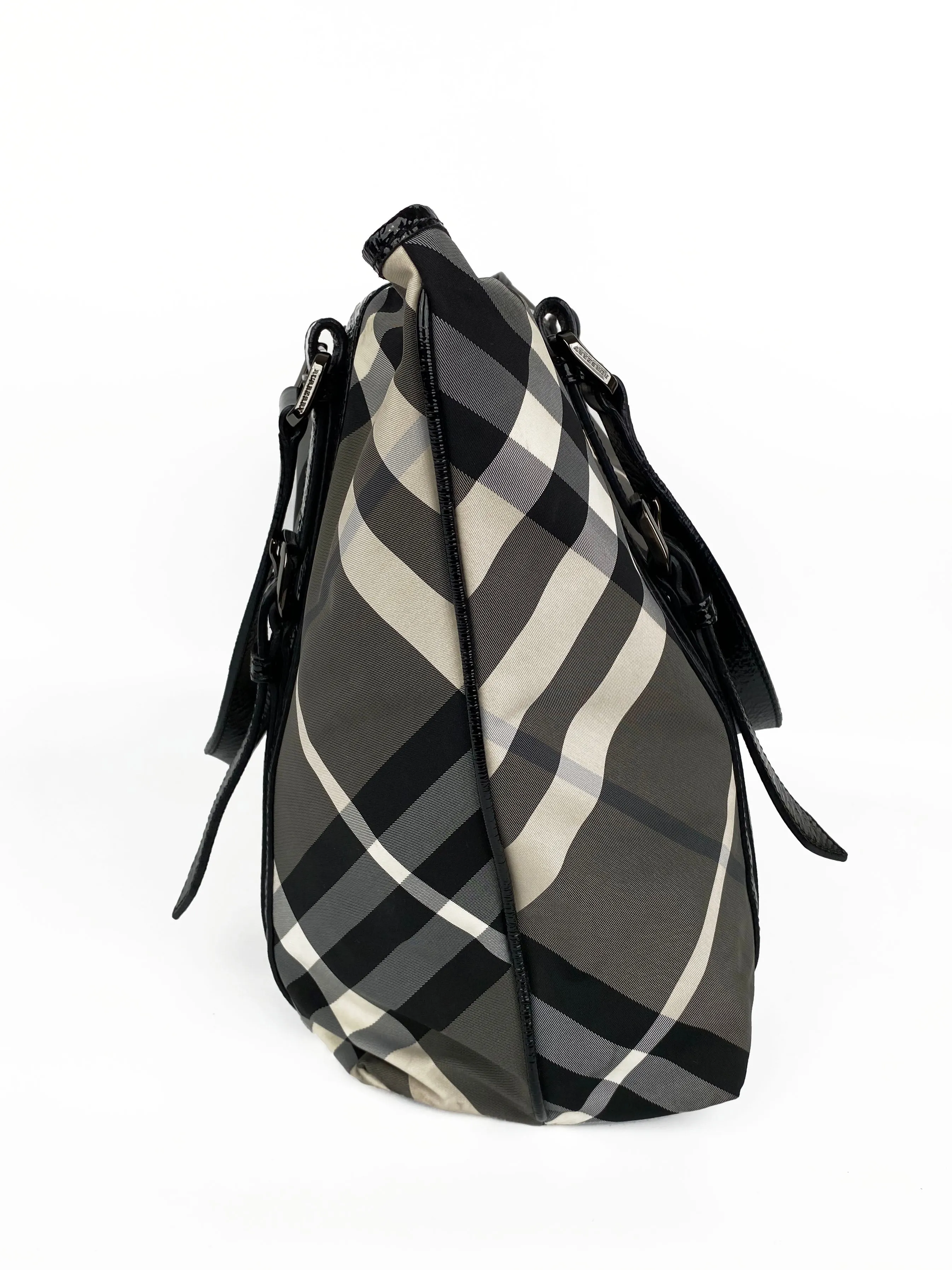 Burberry Black & White Large Grey Tote