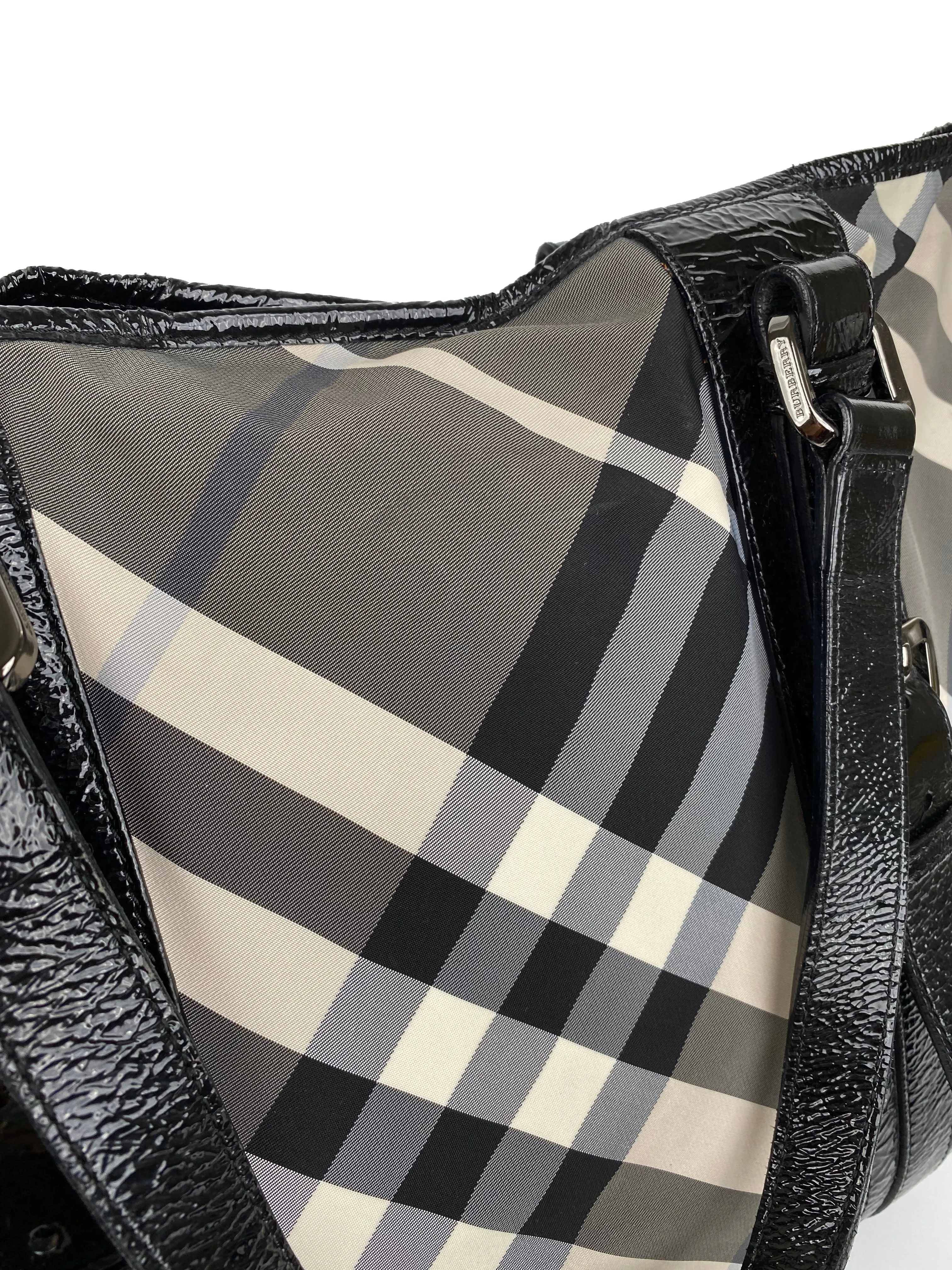 Burberry Black & White Large Grey Tote