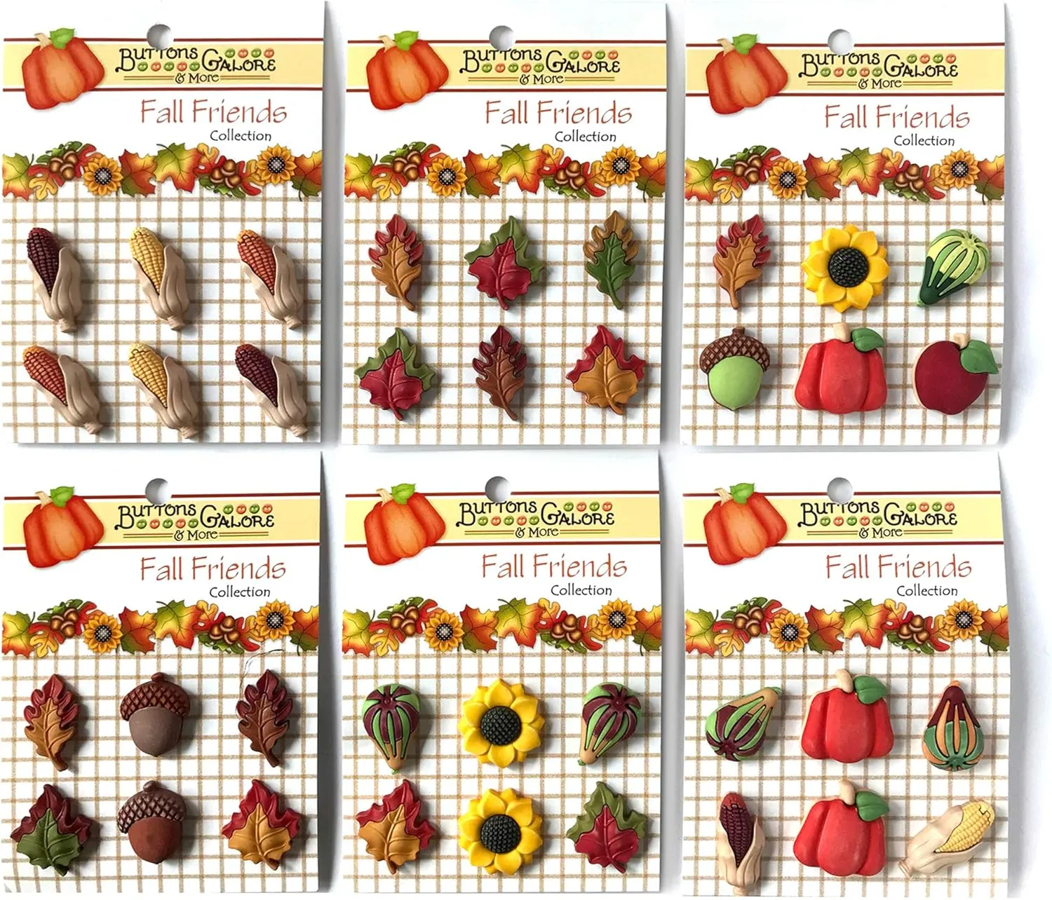 Buttons Galore and More Collection of Novelty 3D Embellishments Shank Buttons Based on Different Themes, Holidays, & Seasons for DIY Crafts, Scrapbooking, Sewing, Cardmaking & Other Projects – 36 Pcs