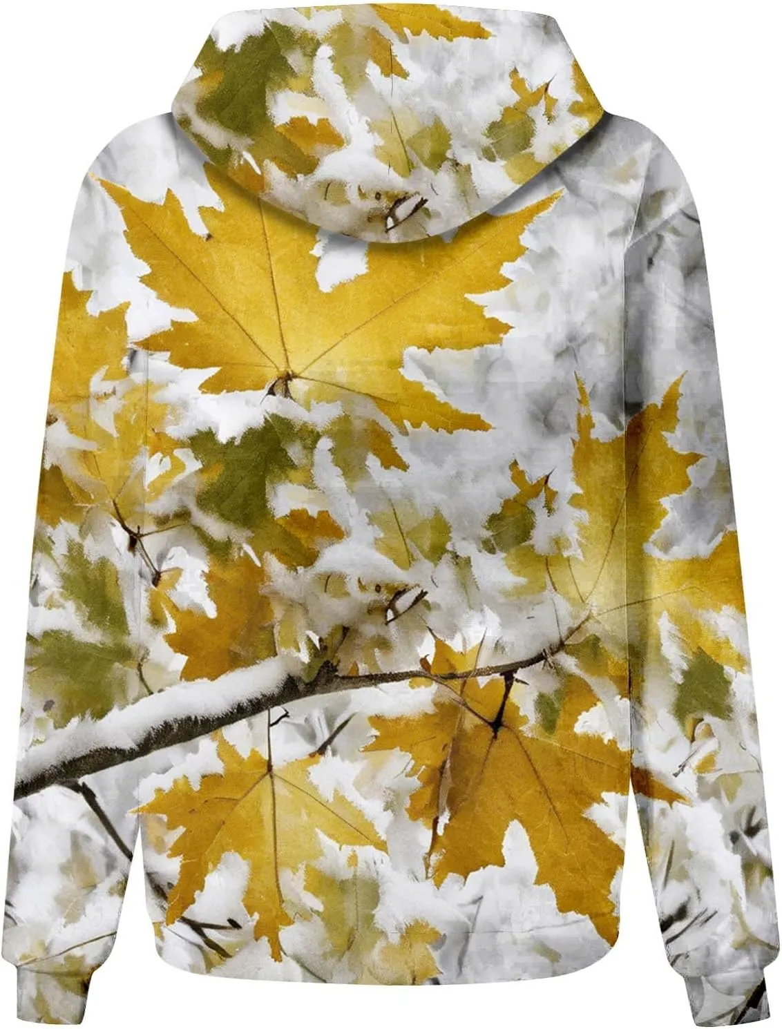 Camo Hoodie Womens Fall Fashion 2024 Trendy Camo Sweatsuits Oversized Long Sleeve Maple Leaf Print Fle