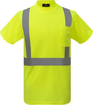 caparazon High-Visibility Safety Shirt, ANSI/ISEA Class 2 Reflective T-Shirt