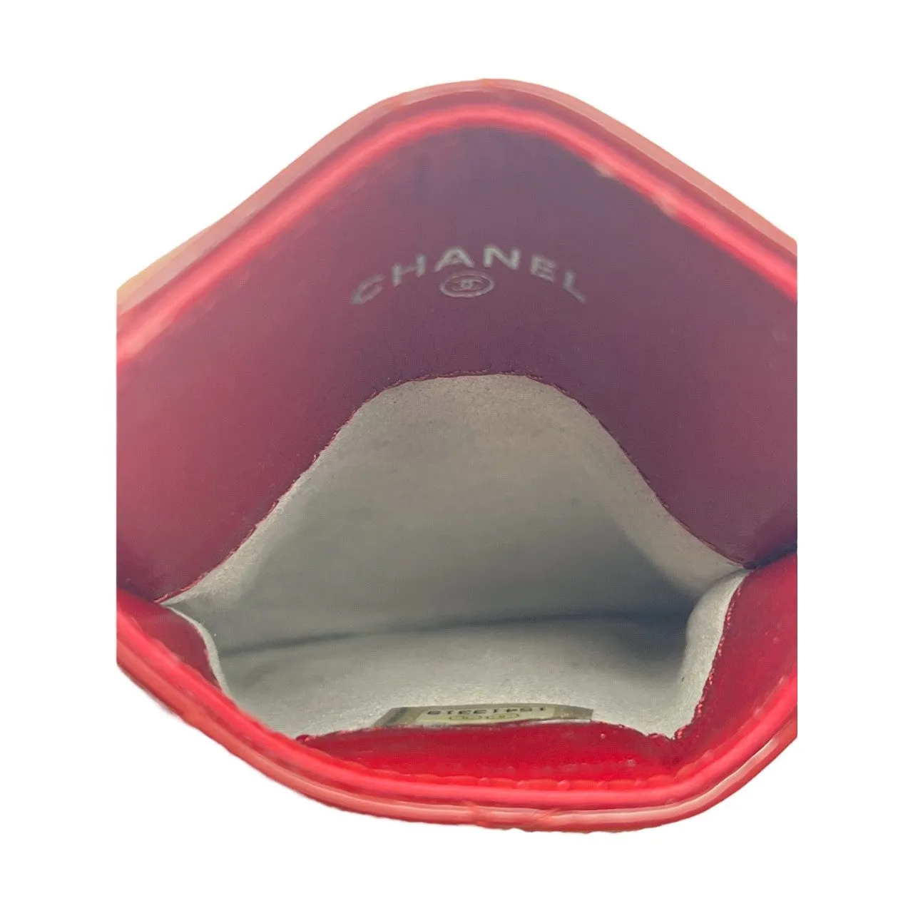Chanel Red Patent Leather Card Holder