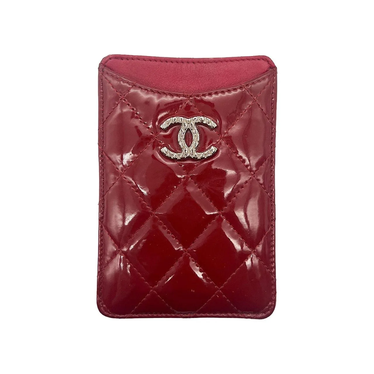 Chanel Red Patent Leather Card Holder