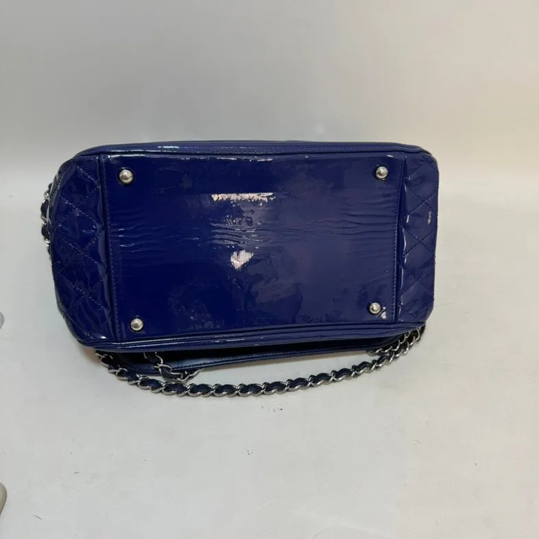 Chanel Timeless Navy Patent Leather Shoulder Bag - Preloved ChanelBag
