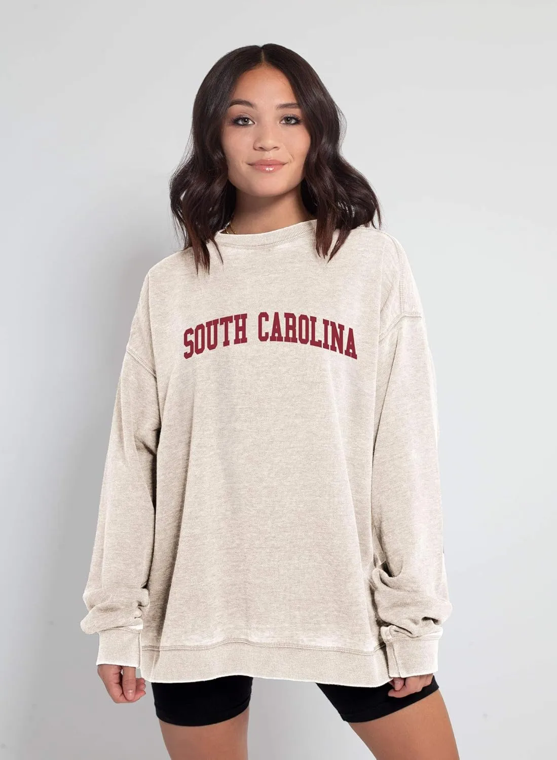 chicka-d NCAA womens Burnout Fleece Pullover