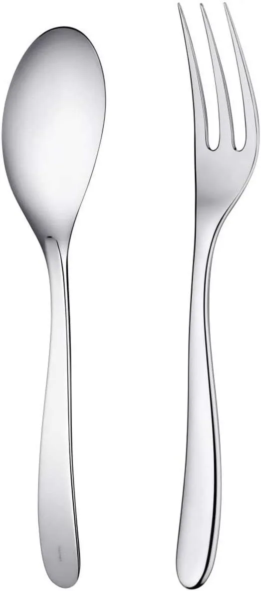 Christofle L'ame de Christofle Stainless Steel Serving Spoon (#2427006) & Serving Fork (#2427007) Set