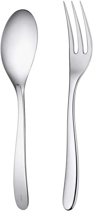 Christofle L'ame de Christofle Stainless Steel Serving Spoon (#2427006) & Serving Fork (#2427007) Set