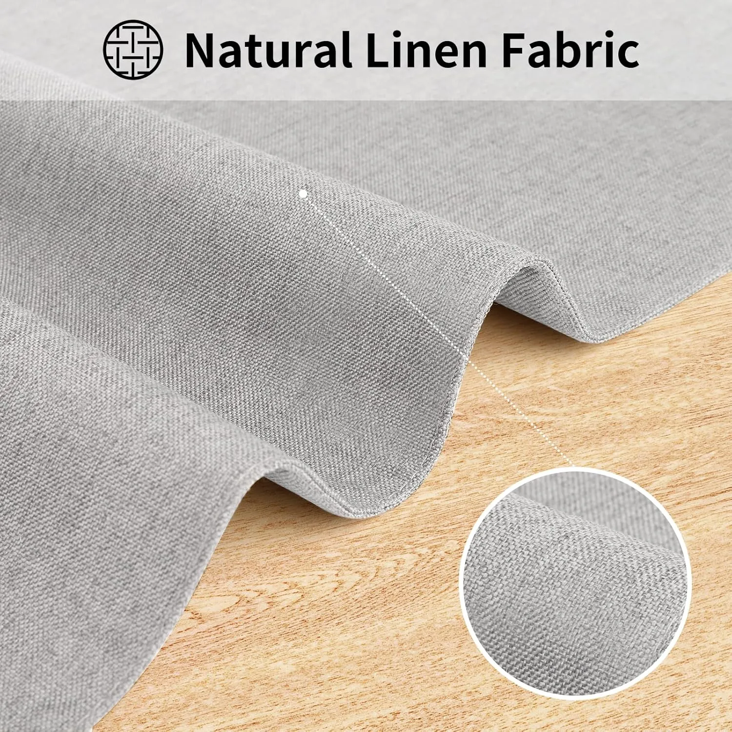 Cloth Placemats, Set of 4 Heat-Resistant Cotton Linen Blend Double Layered Machine Washable Place Mats, Wrinkle Free Thick Fabric Dining Table Mats for Indoors & Outdoors (Light Grey, 4)
