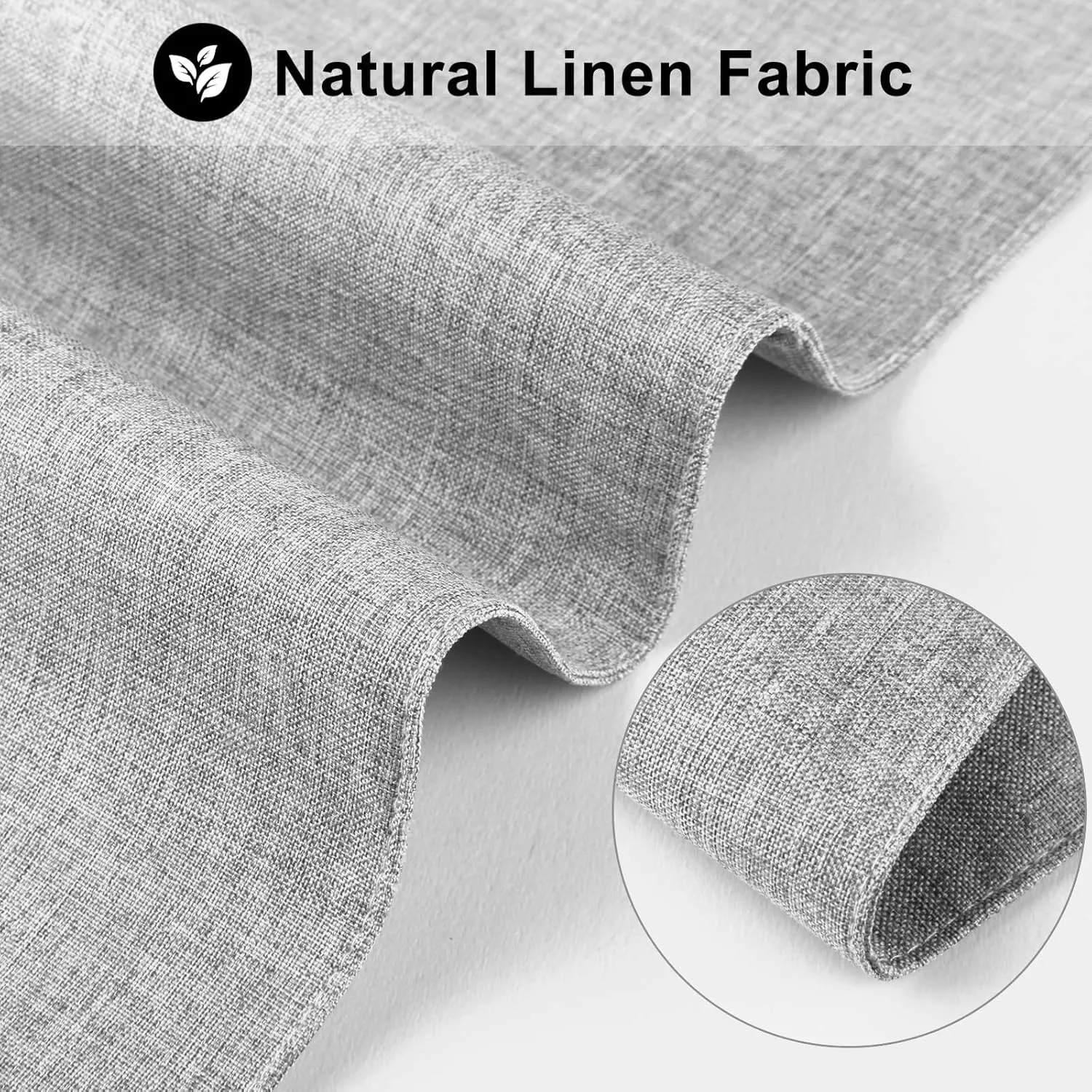Cloth Placemats Set of 6, Cotton Linen Blend Machine Washable Durable Linen Table Mats, Heat Resistant Placemats Wrinkle Free Place Mats for Dining Table, Easy to Clean (Light Grey, 6)
