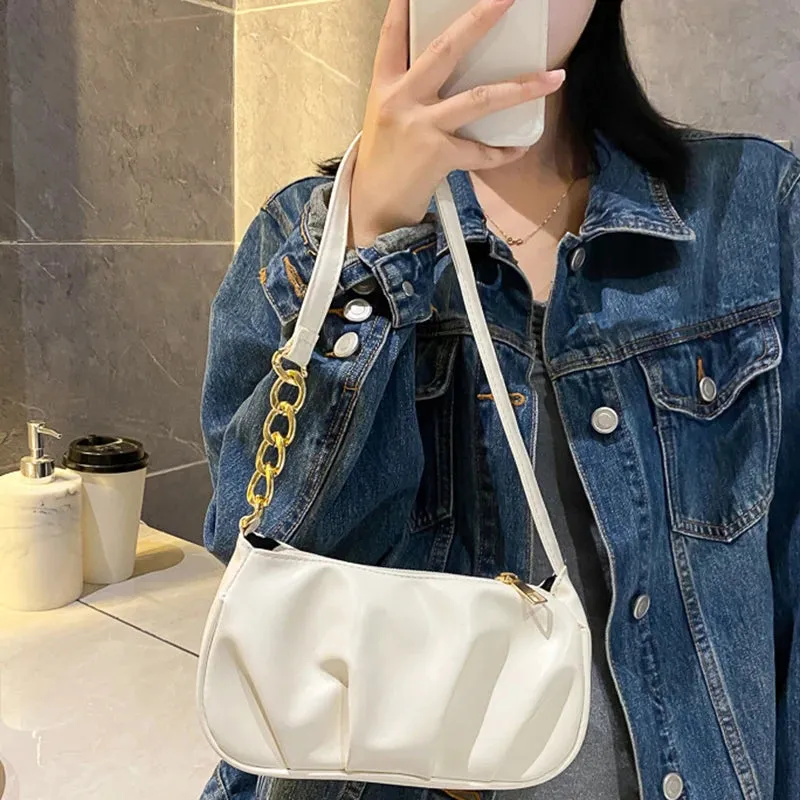 Cloud Pleated Causal Handbag Women's Dumpling Tote Armpit Bag Shopping Shoulder Bags Underarm Bag