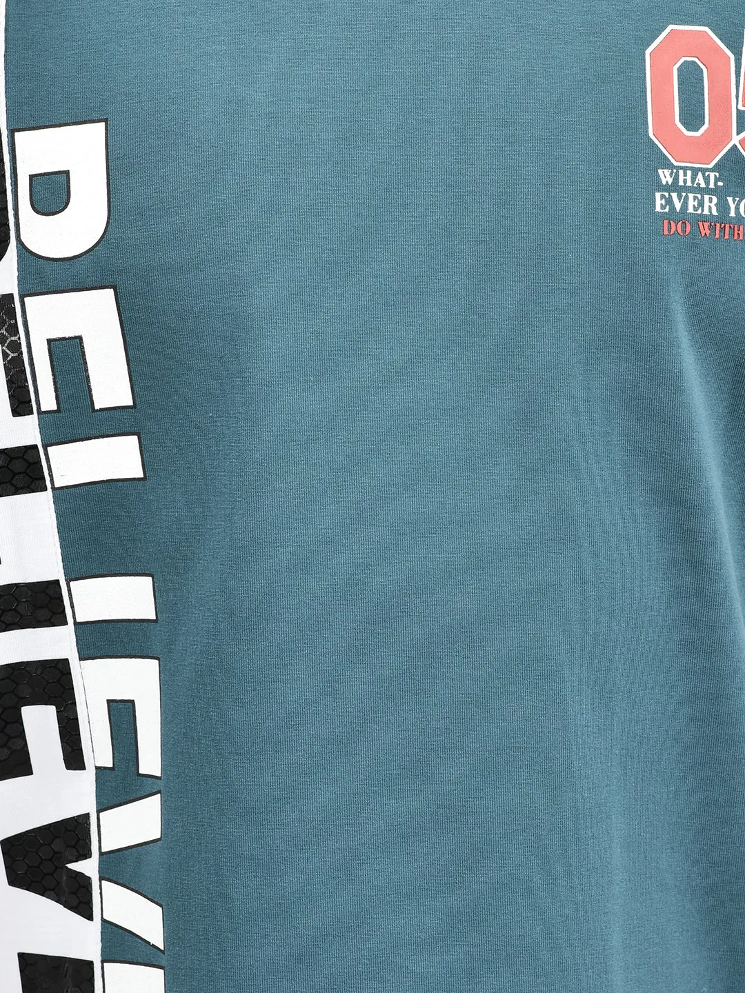 Color-blocked Blue T-shirt