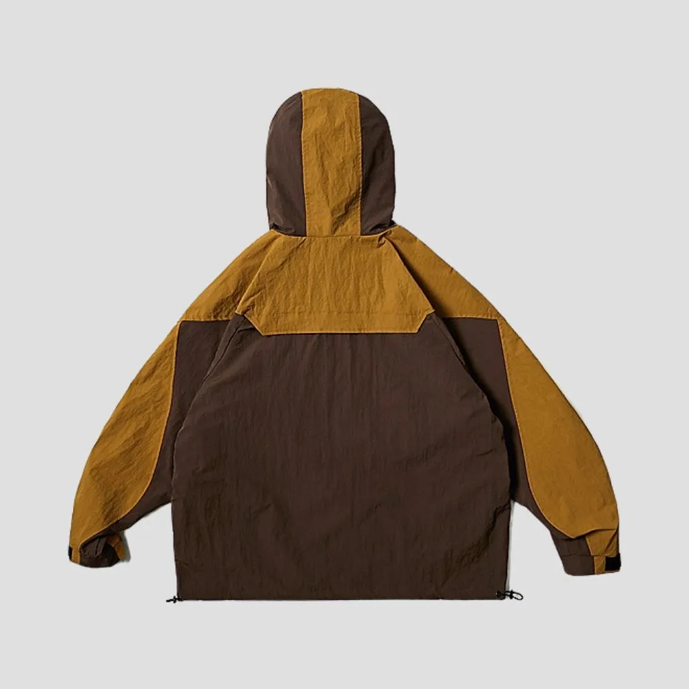 Color-Blocked Hooded Jacket
