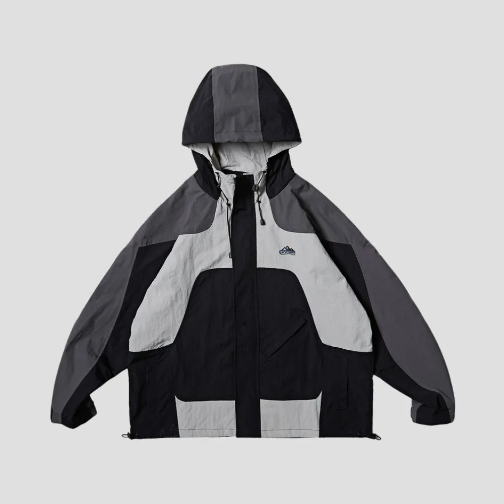 Color-Blocked Hooded Jacket