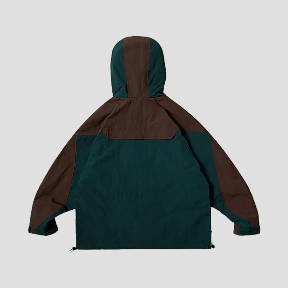 Color-Blocked Hooded Jacket