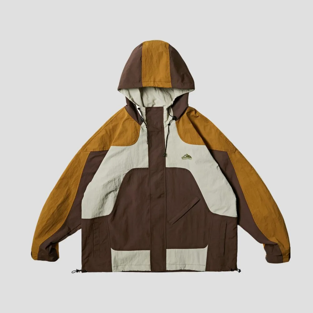 Color-Blocked Hooded Jacket
