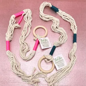 Color Blocked Macrame Plant Hanger