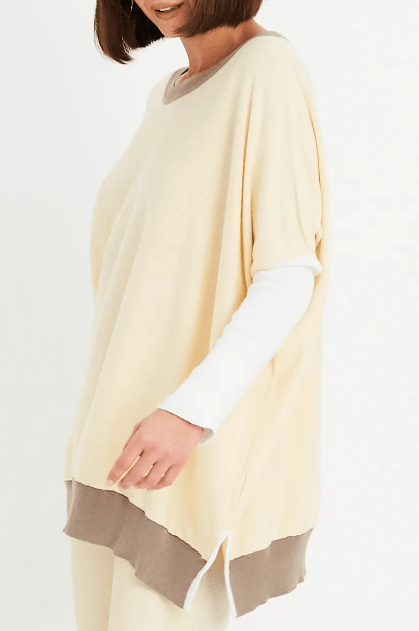 Color Blocked Oversized Sweater