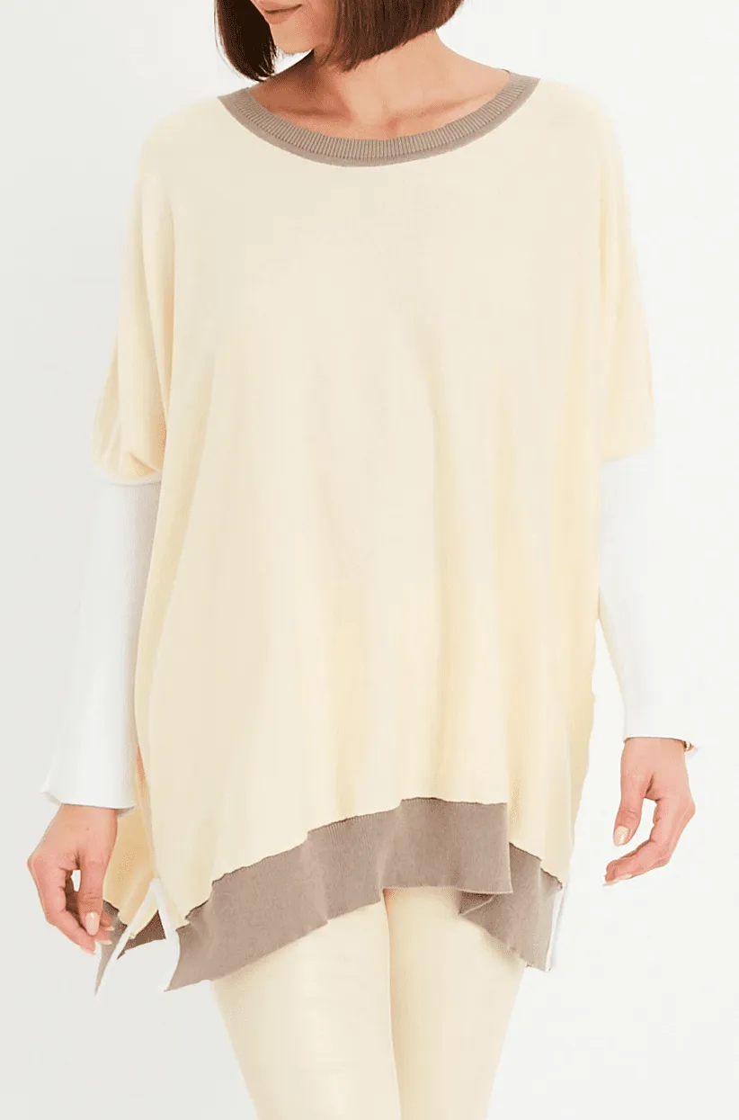 Color Blocked Oversized Sweater