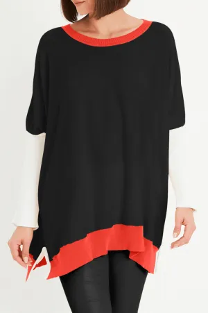 Color Blocked Oversized Sweater