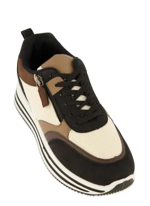Color Blocked Platform Sneakers