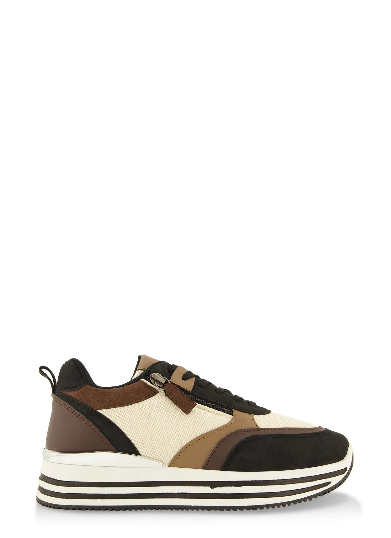 Color Blocked Platform Sneakers