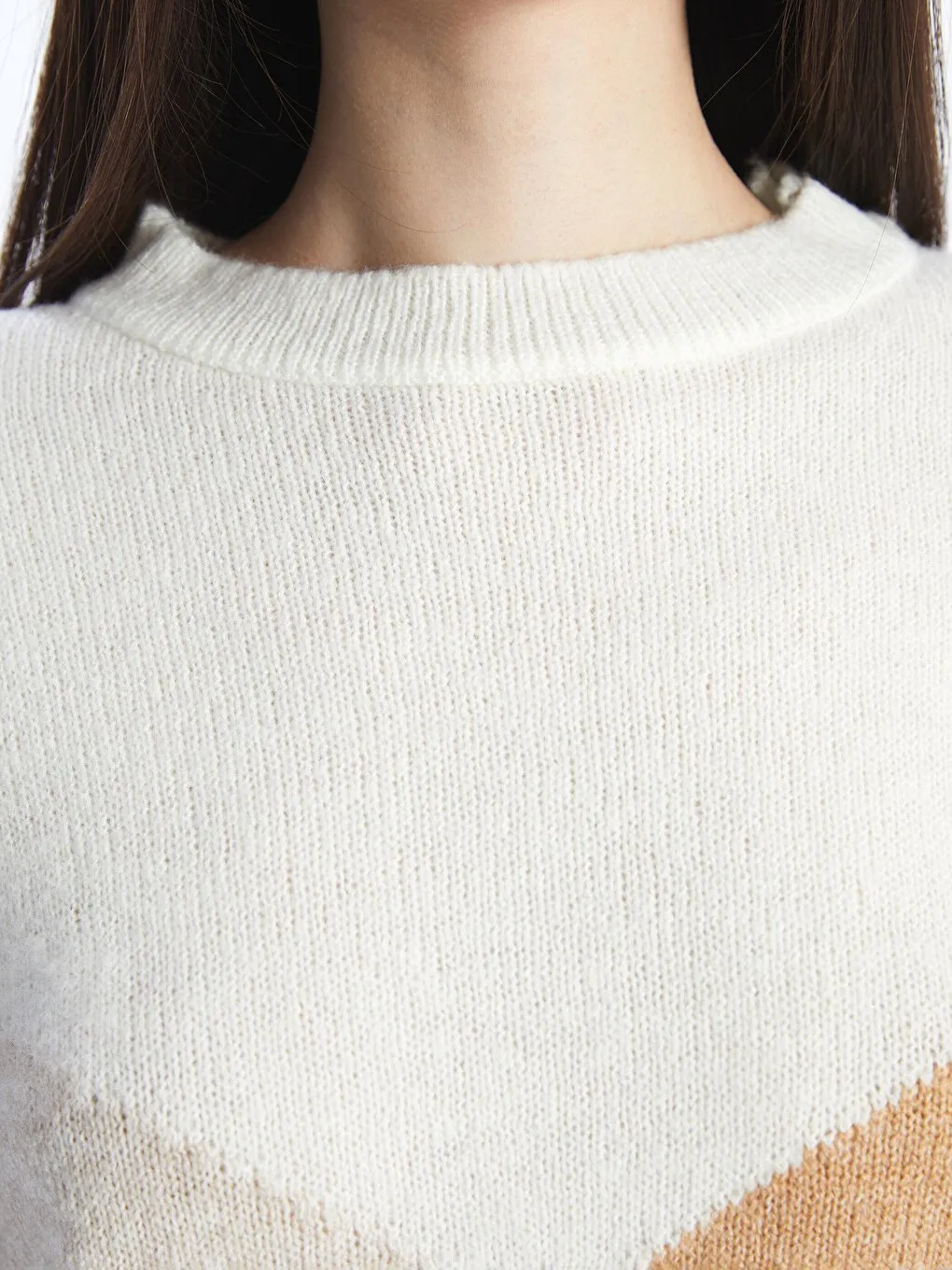 Color Blocked Women's Knitted Sweater