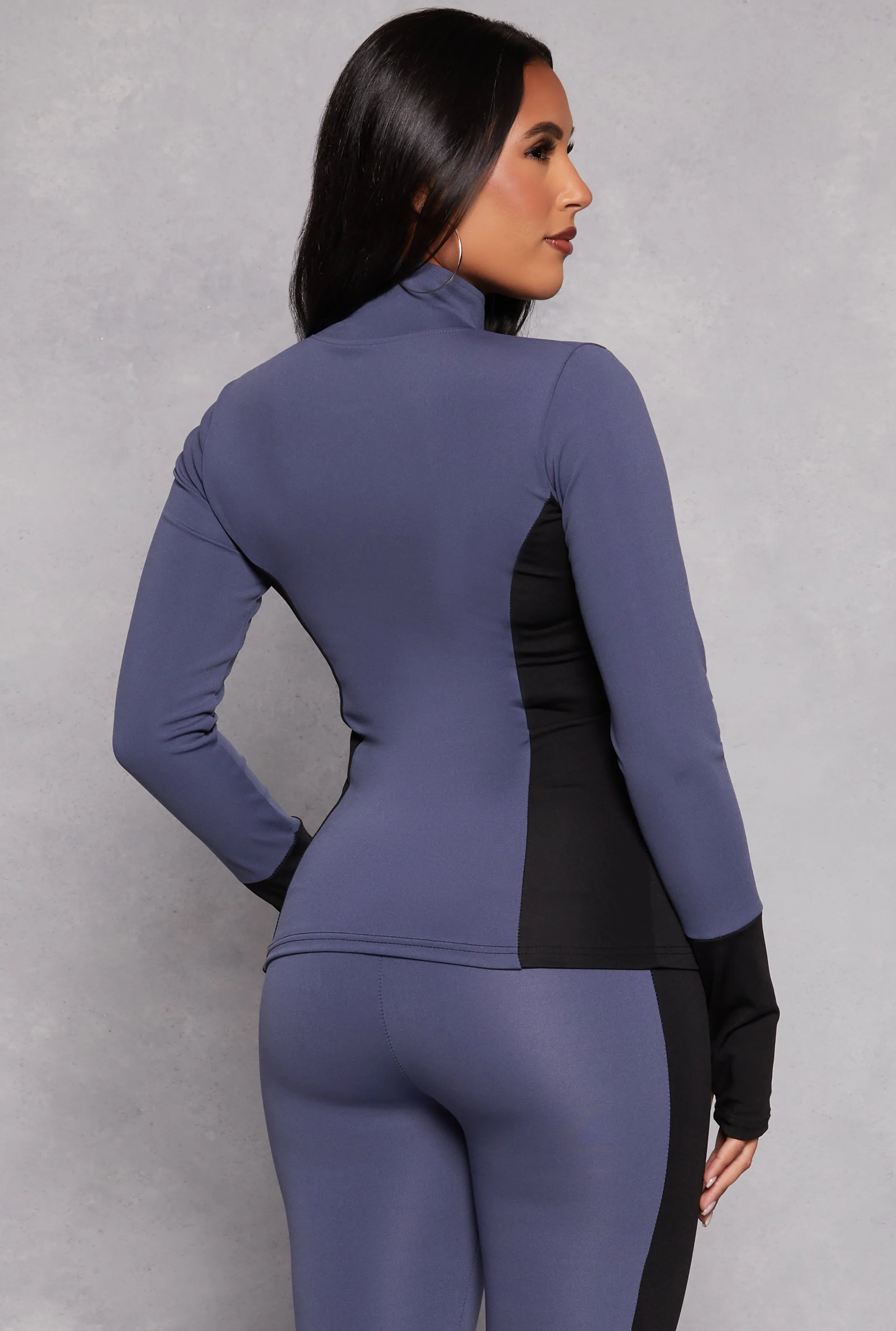 Color Blocked Zip Front Track Jacket