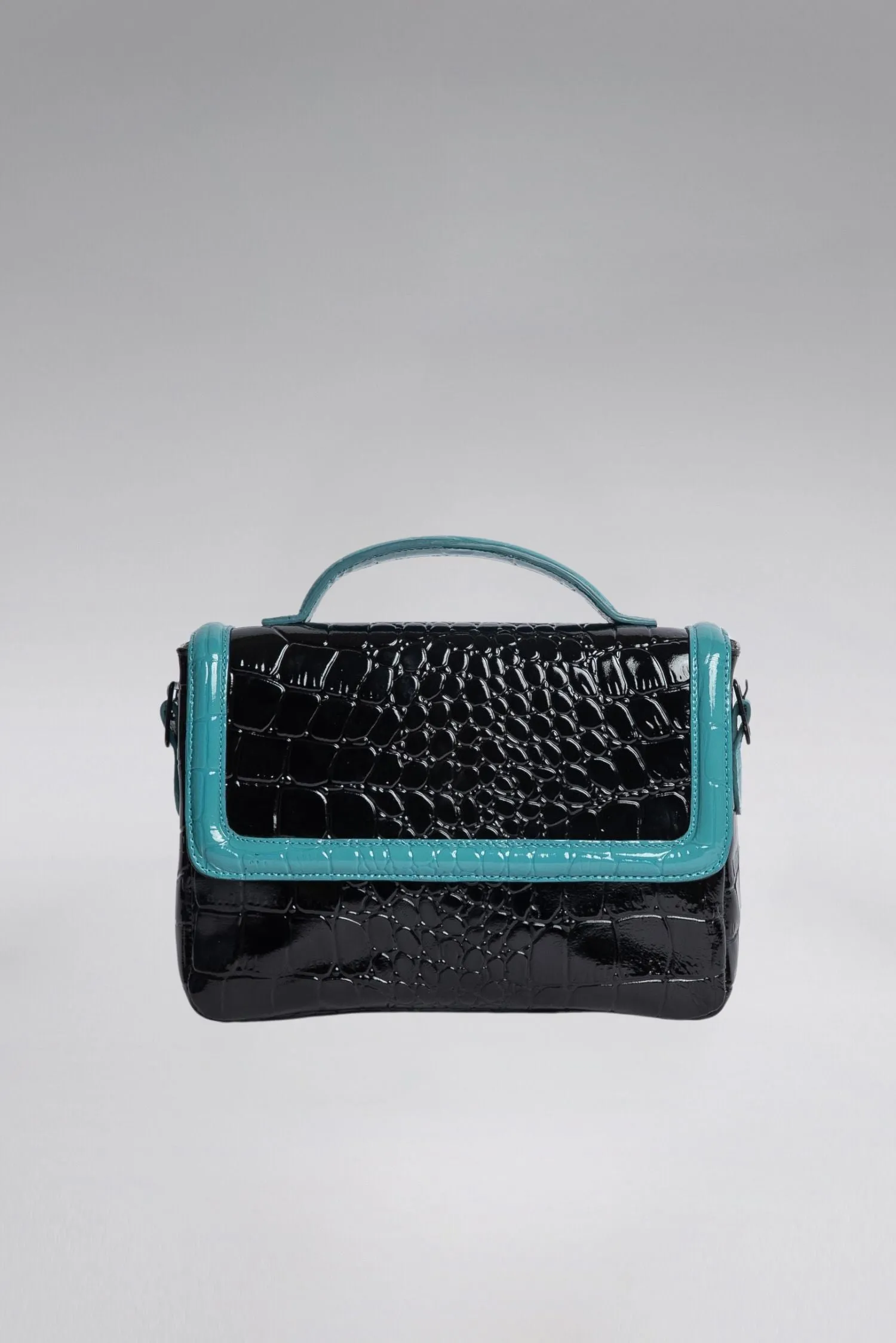 Colorblock Patent Lori Messenger Bag