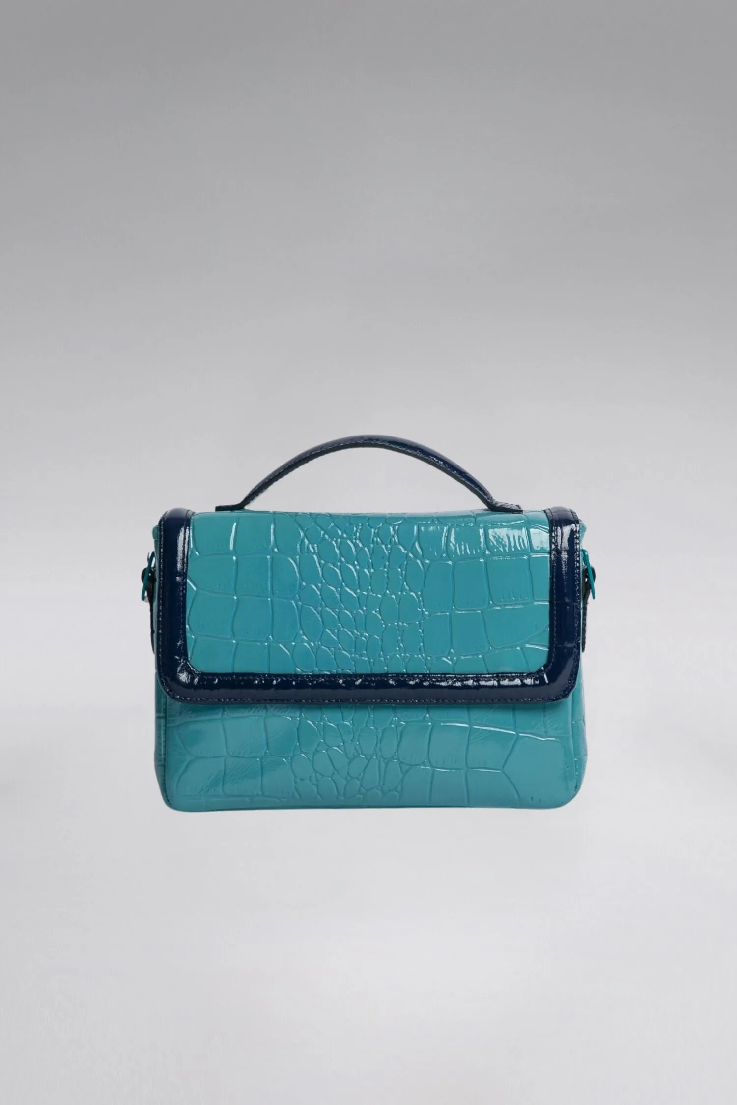 Colorblock Patent Lori Messenger Bag