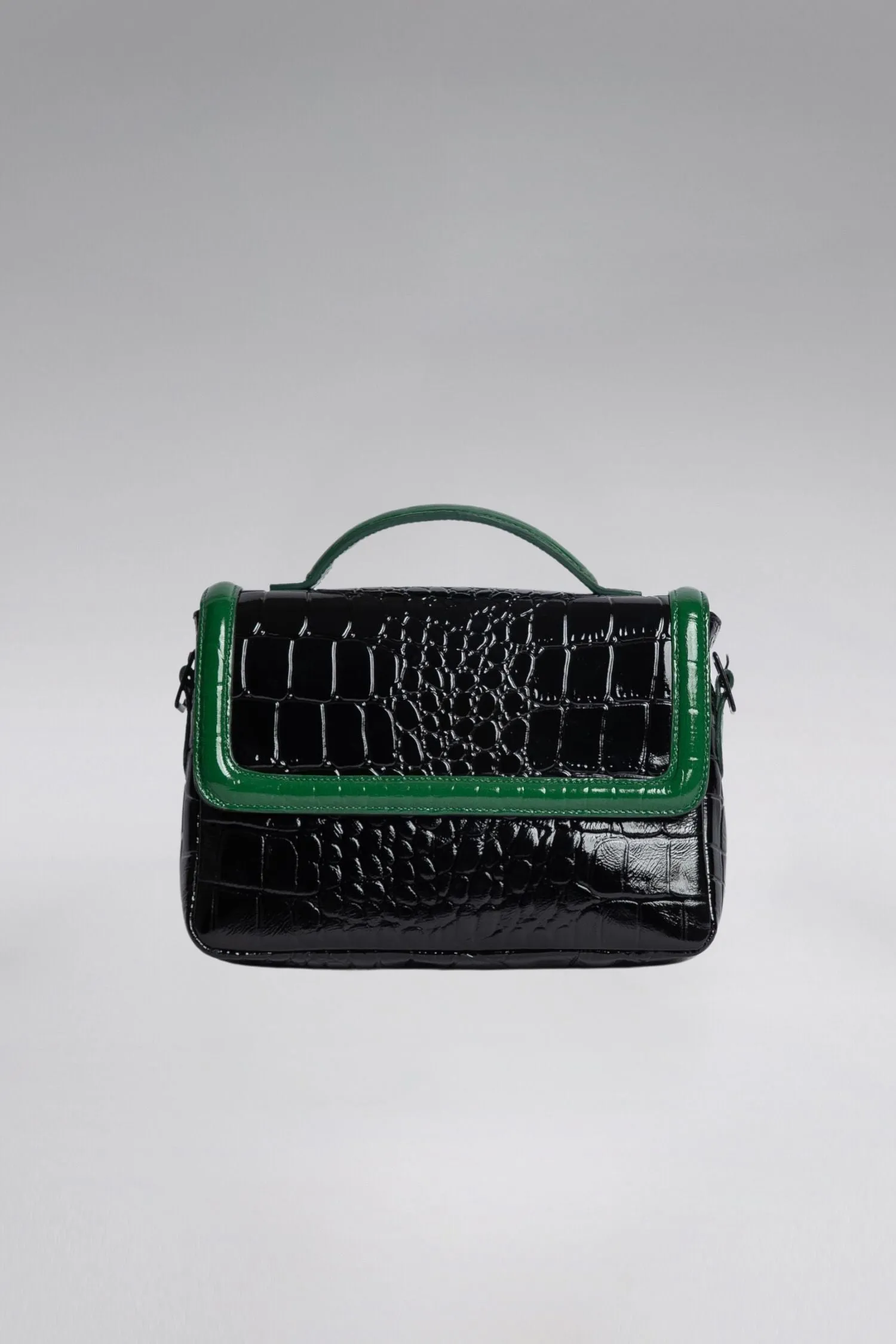 Colorblock Patent Lori Messenger Bag