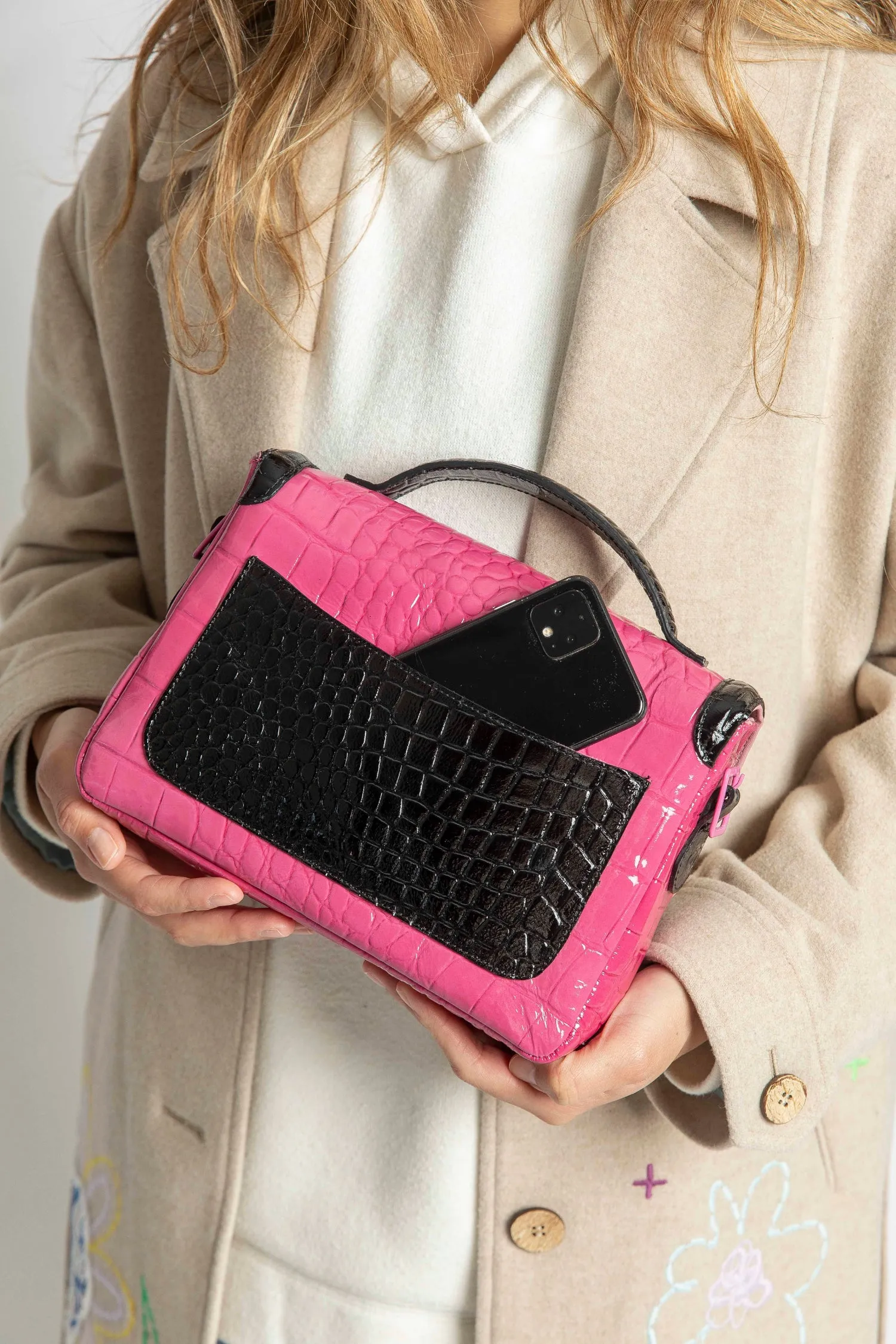 Colorblock Patent Lori Messenger Bag