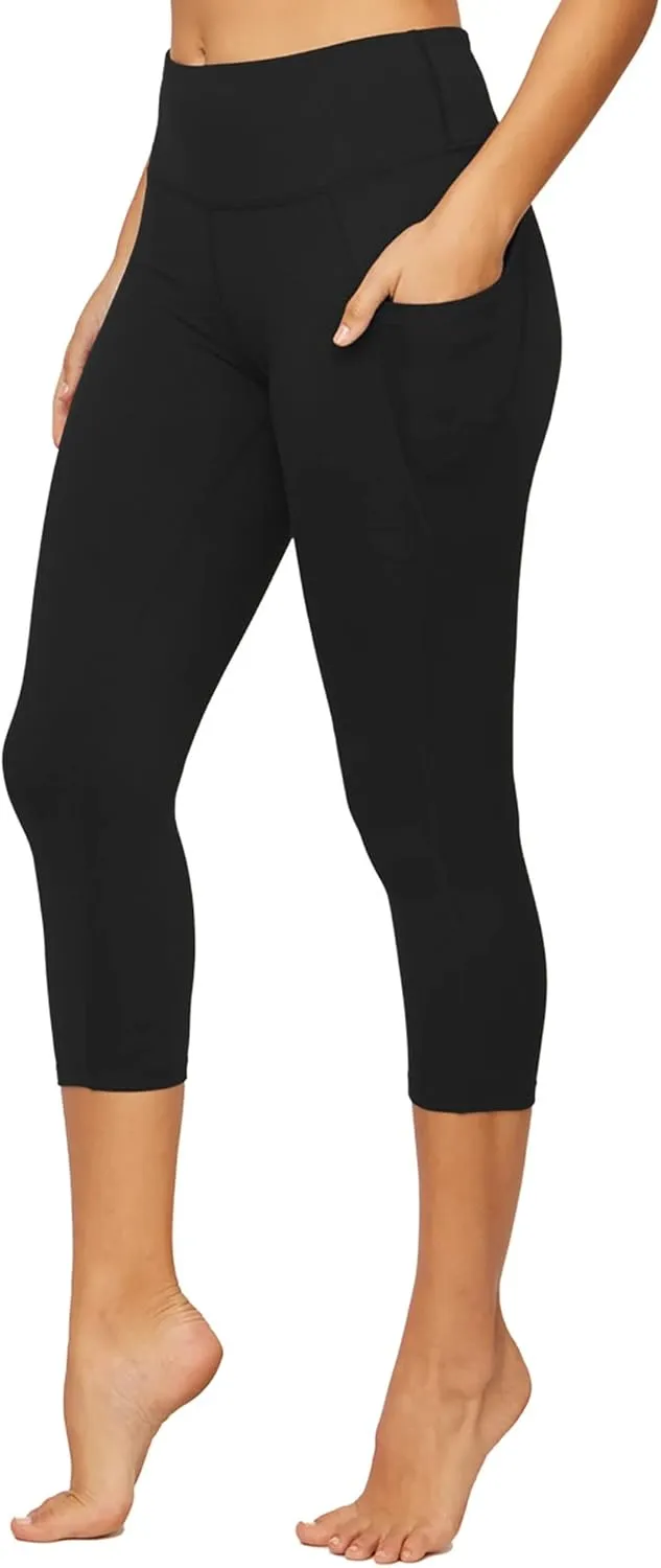COLOSSEUM Active Women's Nadia High Rise Spandex Blend Capri Legging with Pockets