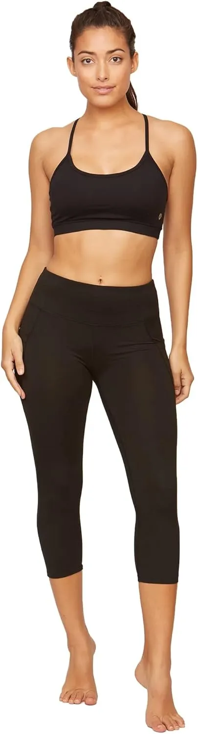 COLOSSEUM Active Women's Nadia High Rise Spandex Blend Capri Legging with Pockets