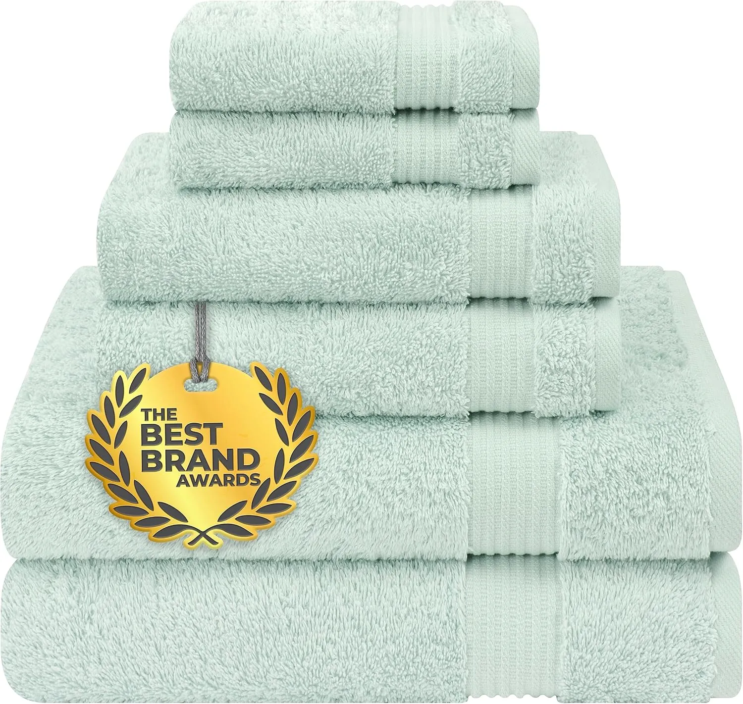 Cotton Paradise 100% Cotton 6 Piece Bath Linen Sets for Bathroom
