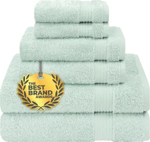 Cotton Paradise 100% Cotton 6 Piece Bath Linen Sets for Bathroom
