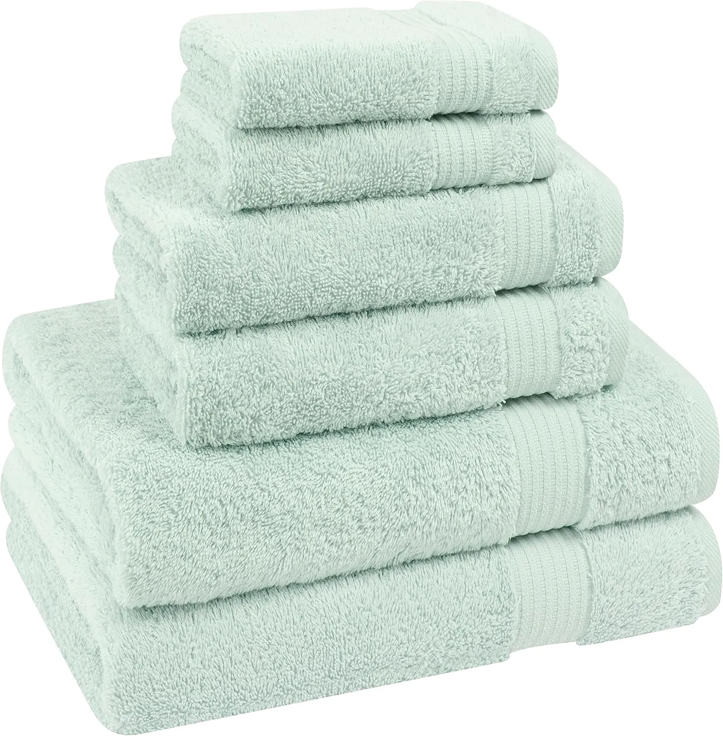 Cotton Paradise 100% Cotton 6 Piece Bath Linen Sets for Bathroom
