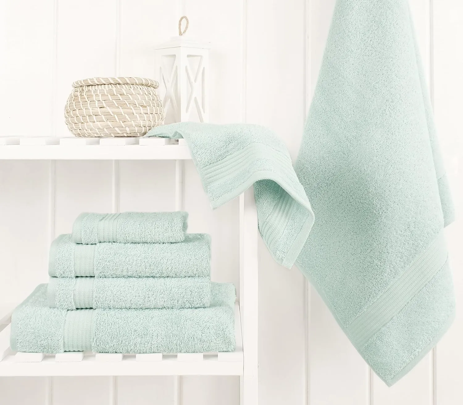 Cotton Paradise 100% Cotton 6 Piece Bath Linen Sets for Bathroom