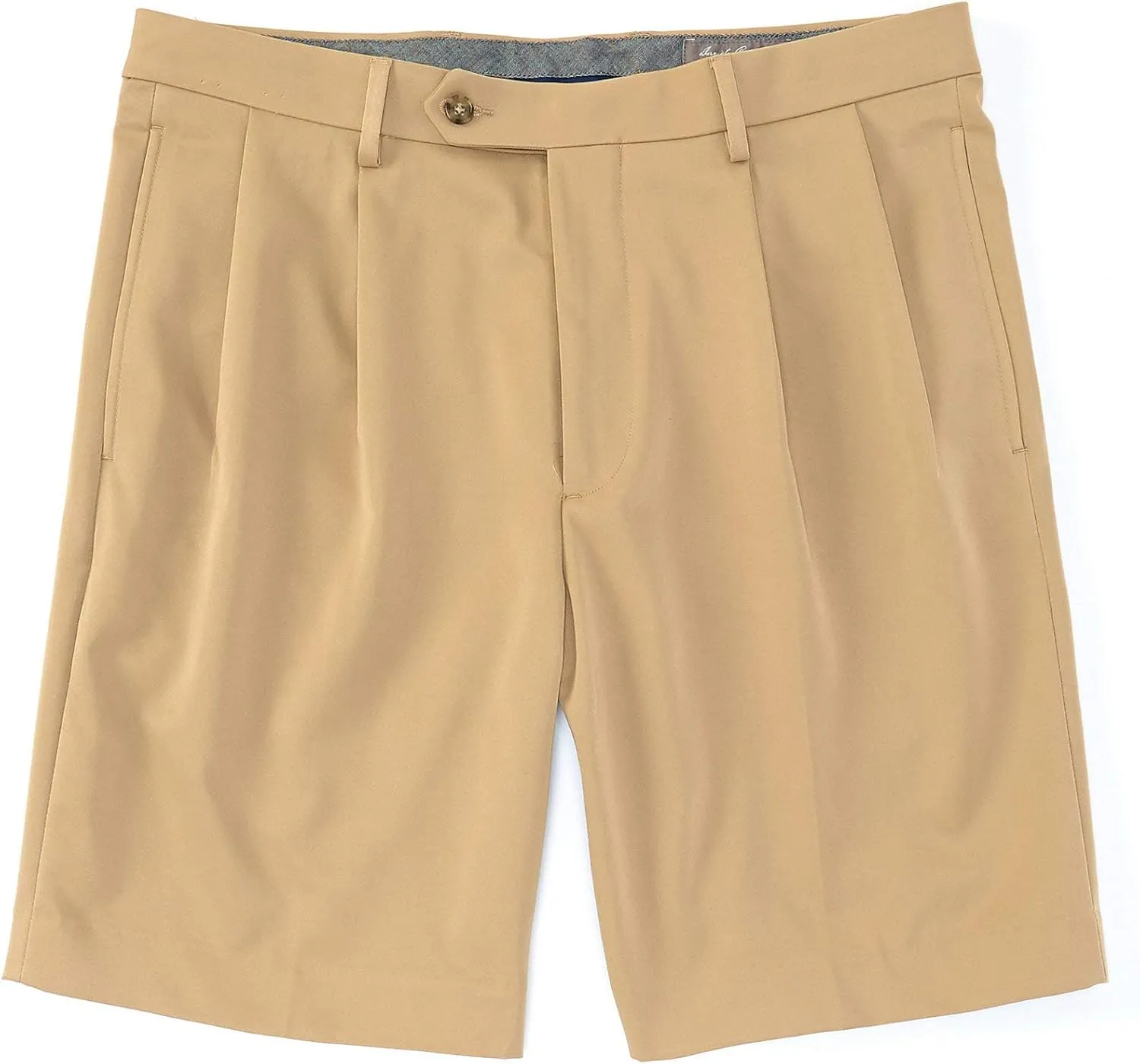 Cremieux Daniel Signature Pleated Performance 9 Inseam Microfiber Shorts S95HT401 (Khaki 36B, 38)