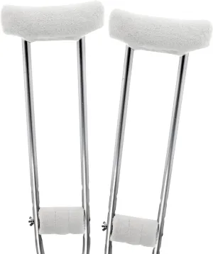 Crutch Underarm Pads and Hand Grip Covers - Washable OneSize 1 Pair (CP30W)