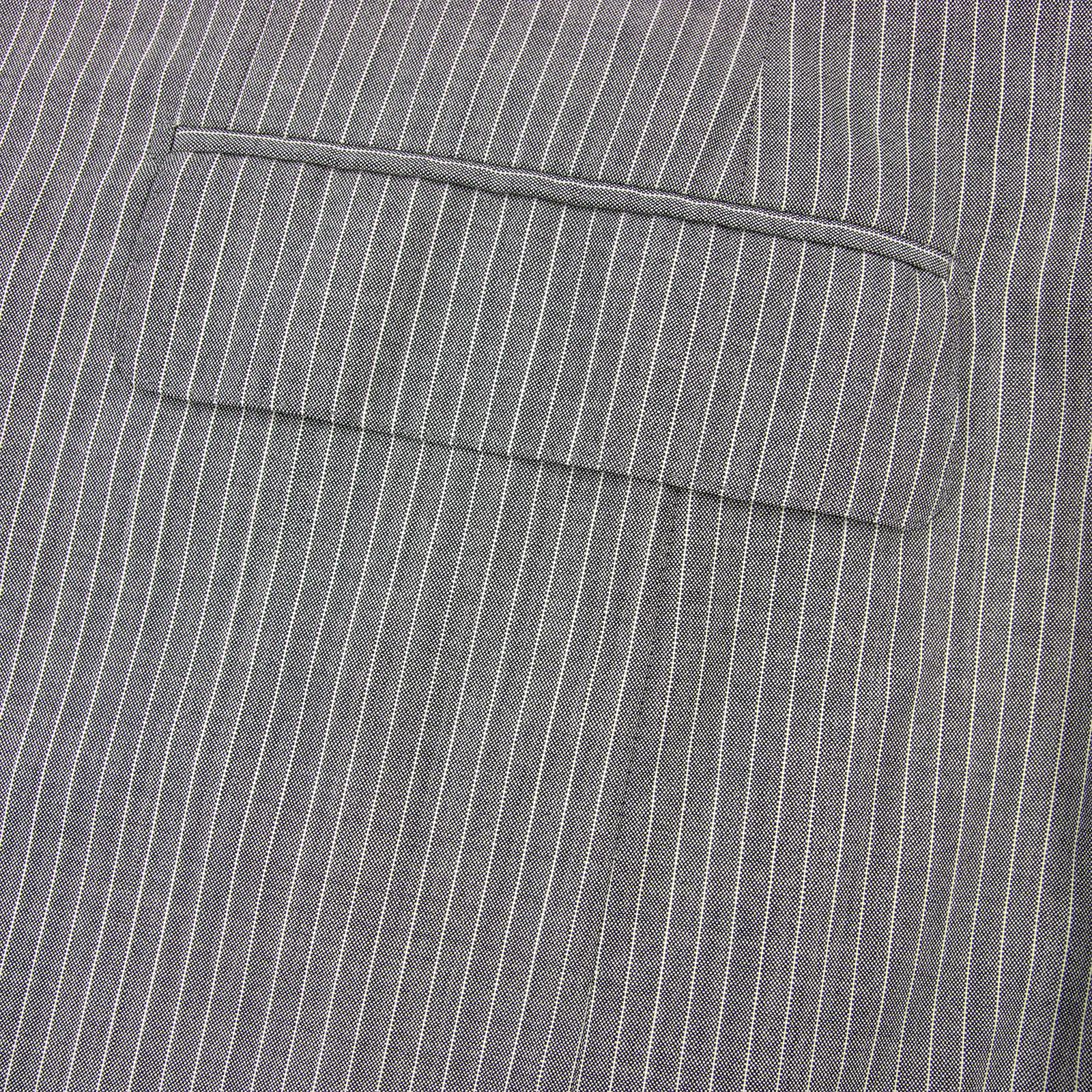 CURRENT Isaia Grey White S130s 2Ply Wool Striped Woven Dual Vents 2Btn Suit 44R