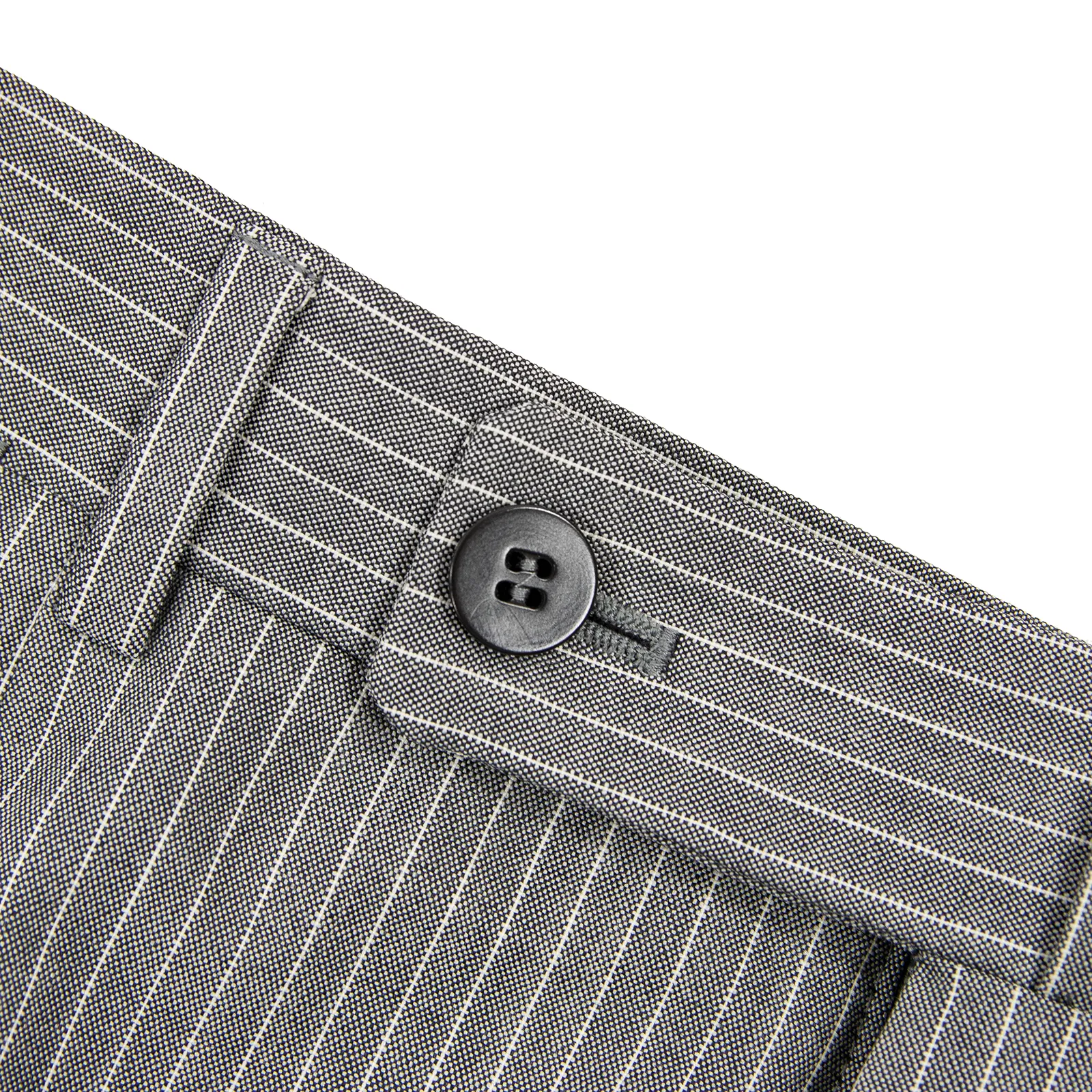 CURRENT Isaia Grey White S130s 2Ply Wool Striped Woven Dual Vents 2Btn Suit 44R