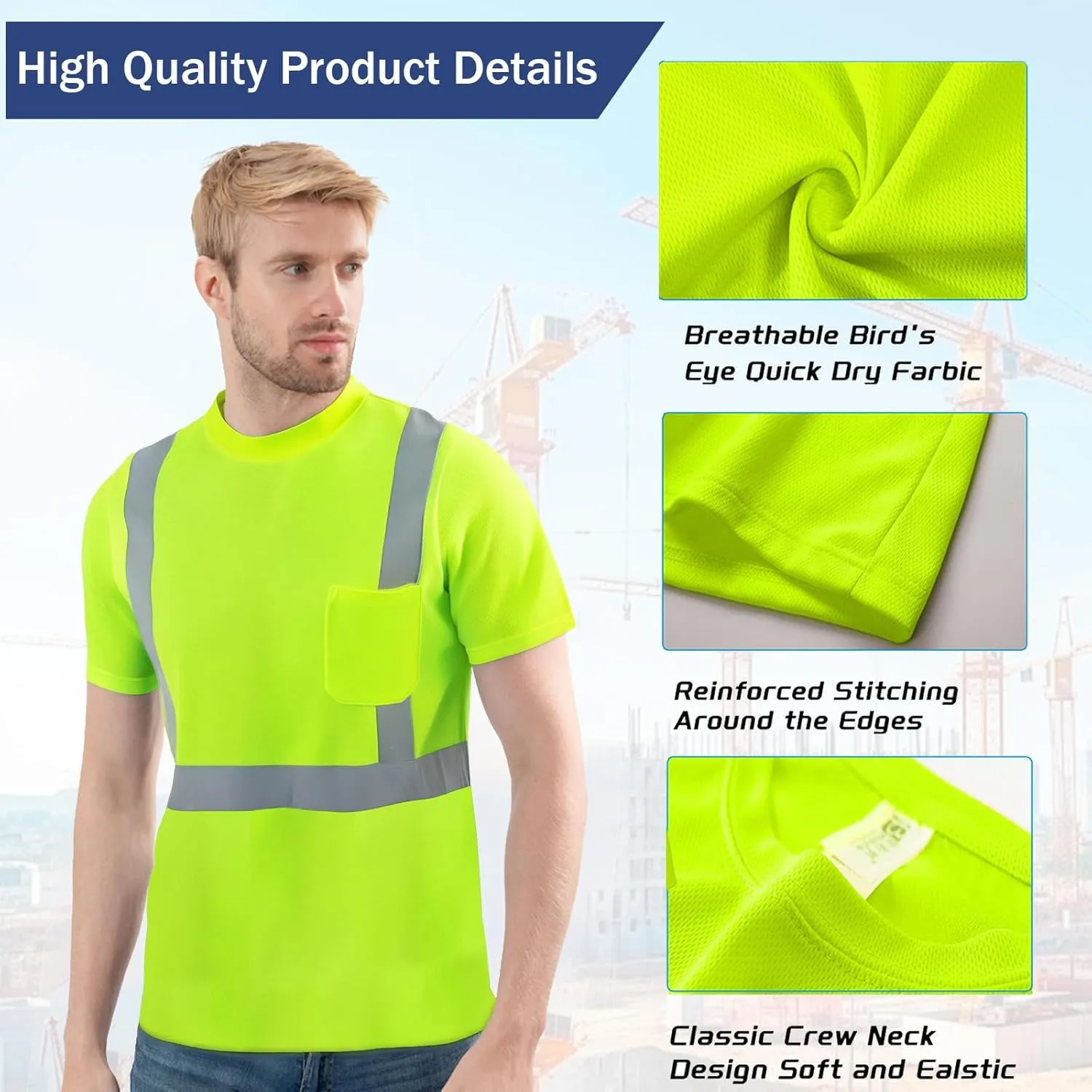 Custom Logo Shirts,Men’s Neon Quick Dry T-Shirts,Customized Shirts Short Sleeve Tshirts