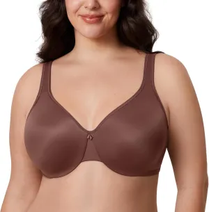 DELIMIRA Women's Minimizer Bra Plus Size Underwire Smooth Full Coverage Seamless Bras