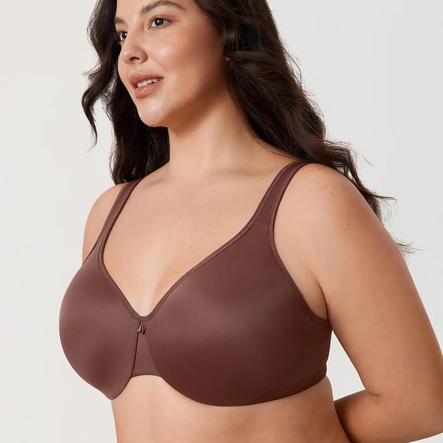 DELIMIRA Women's Minimizer Bra Plus Size Underwire Smooth Full Coverage Seamless Bras