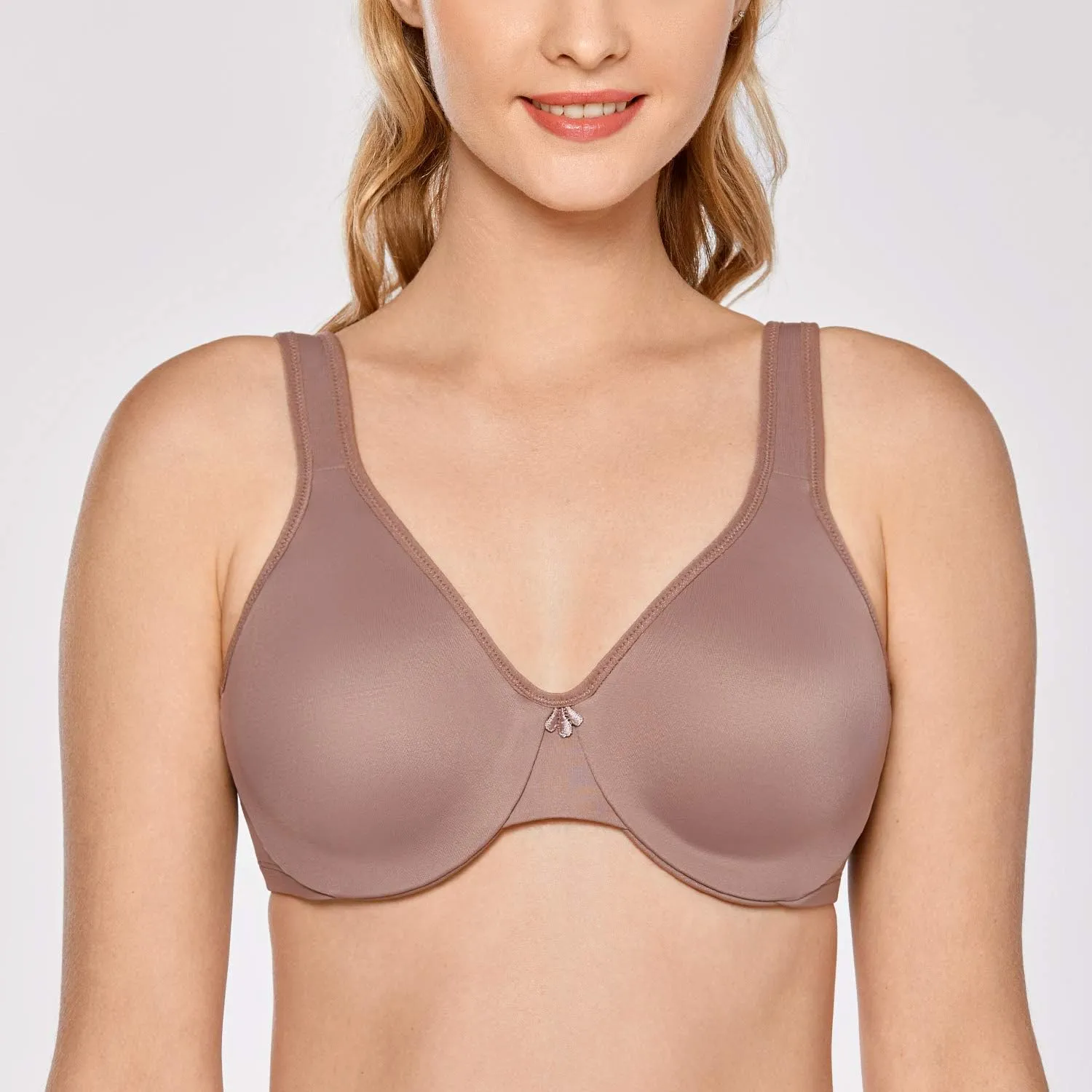 DELIMIRA Women's Minimizer Bra Plus Size Underwire Smooth Full Coverage Seamless Bras