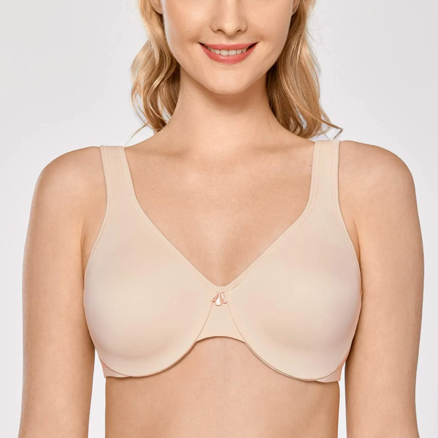DELIMIRA Women's Minimizer Bra Plus Size Underwire Smooth Full Coverage Seamless Bras