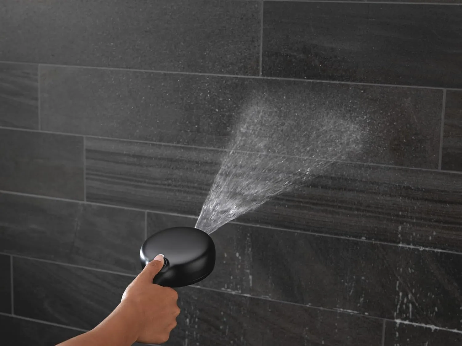 Delta Faucet ProClean Matte Black Shower Head with Handheld, Showerhead with High Pressure Spray, Handheld Shower Head, 6 Spray Settings, Matte Black 75740BL
