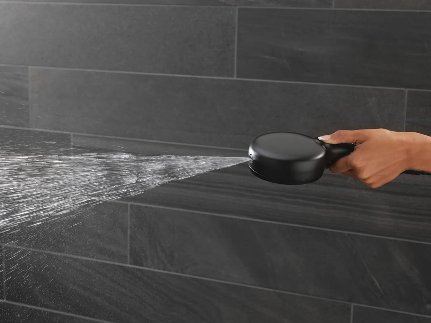 Delta Faucet ProClean Matte Black Shower Head with Handheld, Showerhead with High Pressure Spray, Handheld Shower Head, 6 Spray Settings, Matte Black 75740BL