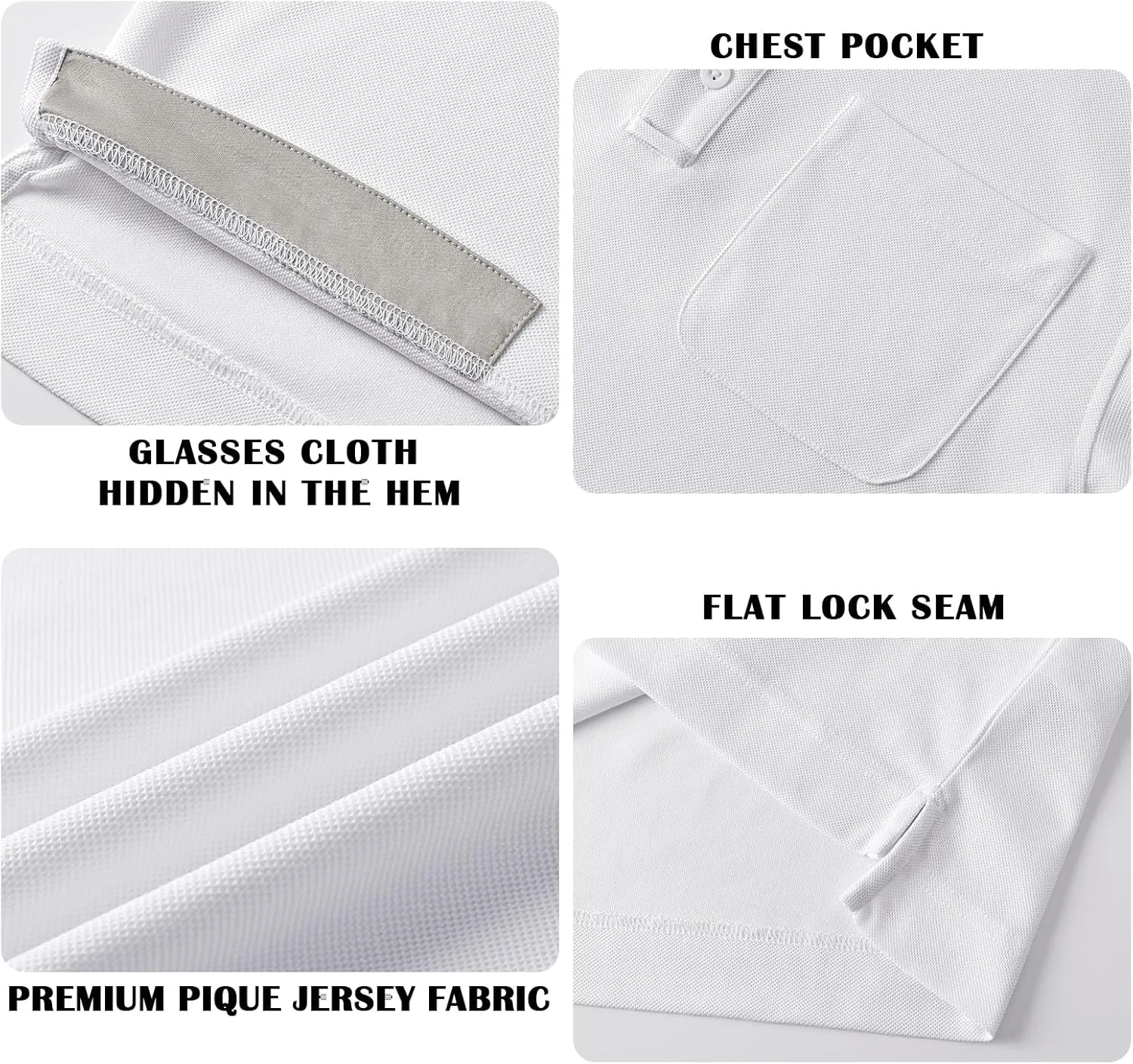 DEOLAX Mens Polo Shirts Performance Moisture Wicking Mens Tactics Polo Shirts Short Sleeve with Pocket