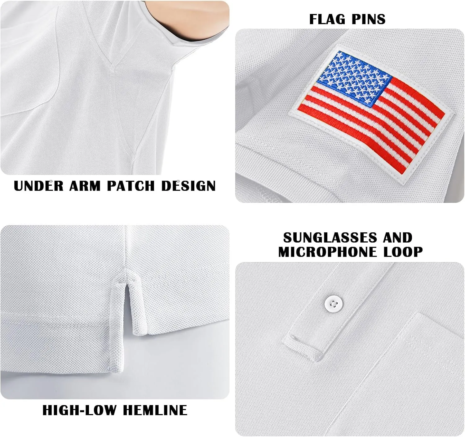 DEOLAX Mens Polo Shirts Performance Moisture Wicking Mens Tactics Polo Shirts Short Sleeve with Pocket
